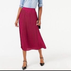 J. Crew Factory - Size 16 - midi pleated skirt - raspberry color